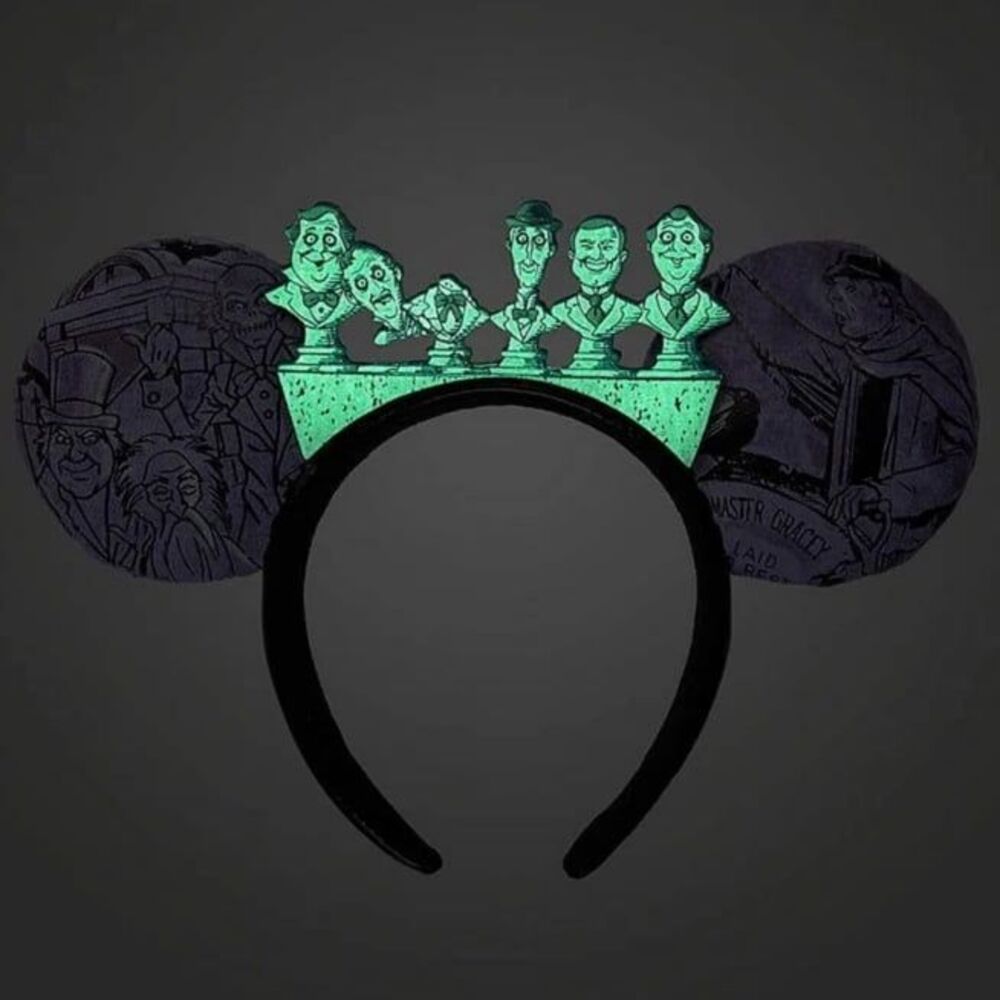 Disney Glow in the Dark Halloween Haunted Mansion 50th Minnie Ears Headband